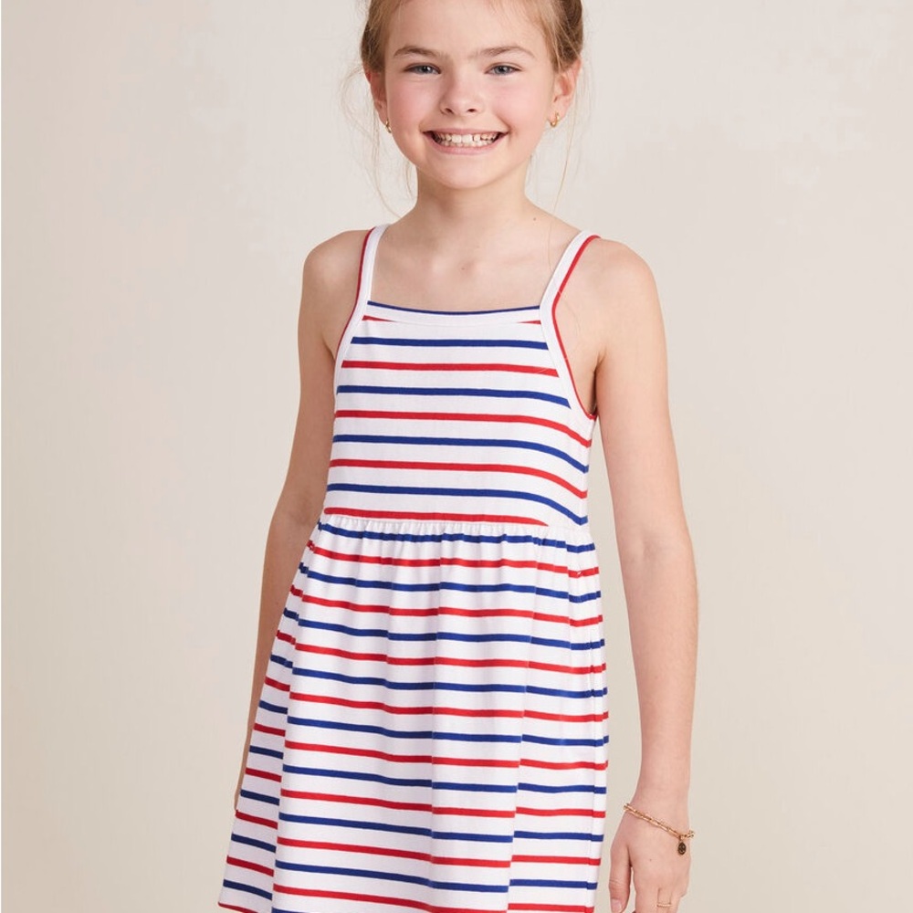 Vineyard Vines Red, White, and Blue Striped Kids Dress